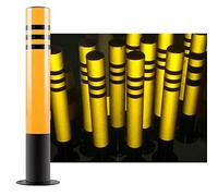 QUSYZD Safety Bollard Post Traffic Delineator Posts Cones, Steel Barrier Reflective Tape Parking Post for Parking/Crowd Control/Street Stanchion/Road Cones,4pck-120cm/47.2in