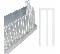 QUSYZD Stair Railing Balusters Handrail M-Shaped Stairs Railing Handrail for Indoor and Outdoor, Industrial Iron Square Guardrail for Wood and Concrete Steps, Complete Kit,White-110cm/43.3 in