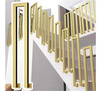 QUSYZD Stair Railing Deck Balusters Side Mount Stairs Railing Handrail for Wood and Concrete Steps, Indoor Outdoor Safety Support Bar,U/M-Shaped for Balconies Hallways,U Shape-1 Pcs-110cm/43.3 in