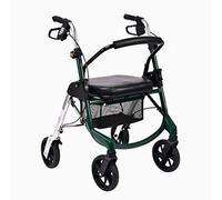 QUSYZD Walking Aid Height Adjustable, Upright Posture Rolling Walker Super Lightweight Aluminum, Mobility Portable Rollator Walker with 4 Wheel for Seniors,