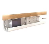 Qutalmi Cable tray for organising under the desk, drill-free and space-saving holder, cable , for table, home, power strip, small router placement, concealment and