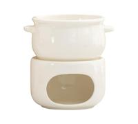 Qutalmi Dessert Fondue Mug, Heat-Resistant, Non-Stick with Heat Retention Function, Chocolate Melt Cup with Forks, for Cheese, Marshmallow Dipping, Butter, Dessert, Drink, Dinner, Wedding, Party