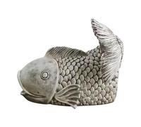 Qutalmi Downpipe Distributor, Fish Shape Resin Gutter Extension Diverter Dynamic Water Flow Steering for Living Garden Patio Irrigation