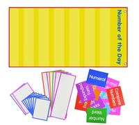 Qutalmi Pocket Chart for Classroom, Wipe Clean Math Flashcard for Classroom, Learning Aid Blackboard Poster for Nursery Door Primary School Home Office Preschool Students