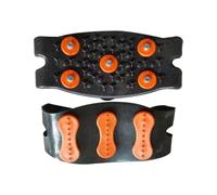 Qutalmi - Spikes for shoes and boots, 2-piece non-slip climbs with adjustable straps, snow grips for shoes and boots, for winter walking, hiking, fishing, climbing, mountaineering, men and women