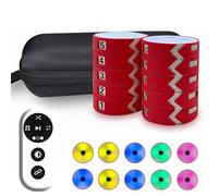 QUTBAG Agile Reaction Speed Training Equipment, Reaction Training Light with 4 Modes & 4 Light Color, Remote Control, Hand-Eye Coordination Training, Reaction-Enhancing Speed and Agility 10 Light