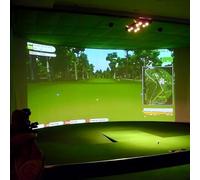 QUTBAG Golf Simulator Impact Screens Installed on Golf Hitting Net Frame, Sim Ball Simulator Impact Display Projection Screen Cloth for Outdoor Indoor Home Golf Training 3m*4m