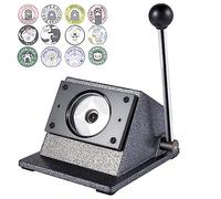 QUTBAG Graphic Punch Die Cutter, 25mm-75mm Card Die Cutting Machine with Steel Blade, Desktop Manual Round Punch Press Maker, Badge Circle Cutter for Badge Making 25mm