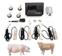 QUTBAG High Precision Livestock Scale Kit, Scale Load Cell Scale Kit Platform, Load Weighing Indicator, Loadometer Floor Scales, Animal Weighing Scale Kit for Cattle Sheep Pig Goats 500KG