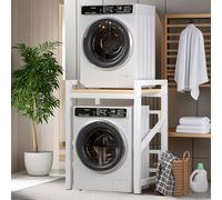 QUTBAG Laundry Room Organization, Over The Washer and Dryer Storage Shelf, Washer Dryer Countertop for Bathroom Laundry Room Balconies white
