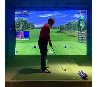 QUTBAG Thicken Golf Simulator Impact Screen, Golf Simulators Projection Screen with Grommet Holes for Golf Training, Impact Resistant, Thickened, Durable, Cushioned, Muffling 3m*2m/9.84ft*6.56ft