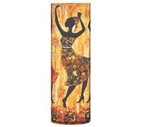 Quteprint African Woman Dancers Ethnic 11.8" Tall Clear Flower Vase for Centerpieces Home Indoor Table Decor - Plastic Cylinder Vase for Living Room Kitchen Bedroom Farmhouse Wedding Decoration