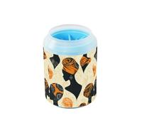Quteprint African Woman Print Dog Paw Cleaner Cup - Pet Foot Washer with Soft Silicone Brush, Portable Muddy Paw Cleaner for Small, Medium, Large Breed Dogs & Cats (2.56x2.56x4.53inch)