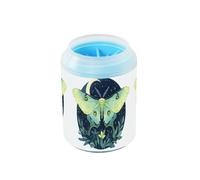 Quteprint Animal Butterfly Moon Stars Dog Paw Cleaner Cup - Pet Foot Washer with Soft Silicone Brush, Portable Muddy Paw Cleaner for Small, Medium, Large Breed Dogs & Cats (2.56x2.56x4.53inch)