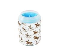 Quteprint Animal Horse Hunting Dog Paw Cleaner Cup - Pet Foot Washer with Soft Silicone Brush, Portable Muddy Paw Cleaner for Small, Medium, Large Breed Dogs & Cats (2.56x2.56x4.53inch)