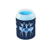 Quteprint Ballet Dancer Dog Paw Cleaner Cup - Pet Foot Washer with Soft Silicone Brush, Portable Muddy Paw Cleaner for Small, Medium, Large Breed Dogs & Cats (2.56x2.56x4.53inch)