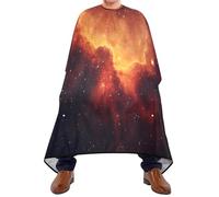 Quteprint Barber Cape for Haircutting Galaxy Nebula Stars Twinkling - Waterproof Adjustable Hair Cutting Cape for Men Women Kids Salon & Home Use, Professional Salon Cape (2 Suction Cup Hooks)