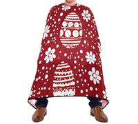 Quteprint Barber Cape for Haircutting Happy Easter Floral Eggs - Waterproof Adjustable Hair Cutting Cape for Men Women Kids Salon & Home Use, Professional Salon Cape (2 Suction Cup Hooks)