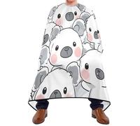 Quteprint Barber Cape for Haircutting Kawaii Koala Bear - Waterproof Adjustable Hair Cutting Cape for Men Women Kids Salon & Home Use, Professional Salon Cape (2 Suction Cup Hooks)
