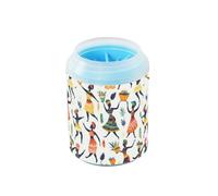 Quteprint Colorful African Woman Dancing Dog Paw Cleaner Cup - Pet Foot Washer with Soft Silicone Brush, Portable Muddy Paw Cleaner for Small, Medium, Large Breed Dogs & Cats (2.56x2.56x4.53inch)