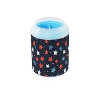 Quteprint Colorful Star Pattern Dog Paw Cleaner Cup - Pet Foot Washer with Soft Silicone Brush, Portable Muddy Paw Cleaner for Small, Medium, Large Breed Dogs & Cats (2.56x2.56x4.53inch)