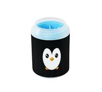 Quteprint Cute Animal Penguin Dog Paw Cleaner Cup - Pet Foot Washer with Soft Silicone Brush, Portable Muddy Paw Cleaner for Small, Medium, Large Breed Dogs & Cats (2.56x2.56x4.53inch)