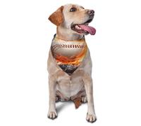Quteprint Dog Cat Scarf Triangle Bib Bandana - Baseball On Fire Soft Breathable Pet Scarf for Small Dogs Cats, Washable Pet Decor for Feeding & Outdoor