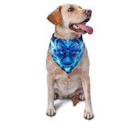 Quteprint Dog Cat Scarf Triangle Bib Bandana - Blue Dragon Fire Soft Breathable Pet Scarf for Small Dogs Cats, Washable Pet Decor for Feeding & Outdoor