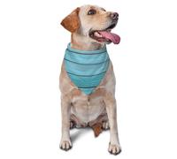 Quteprint Dog Cat Scarf Triangle Bib Bandana - Blue Wooden Soft Breathable Pet Scarf for Small Dogs Cats, Washable Pet Decor for Feeding & Outdoor