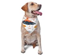 Quteprint Dog Cat Scarf Triangle Bib Bandana - Cartoon Dinosaurs Volcano Tree Soft Breathable Pet Scarf for Small Dogs Cats, Washable Pet Decor for Feeding & Outdoor