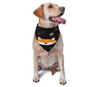 Quteprint Dog Cat Scarf Triangle Bib Bandana - Cute Fox Arrows Leaves Soft Breathable Pet Scarf for Small Dogs Cats, Washable Pet Decor for Feeding & Outdoor