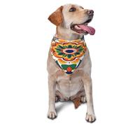 Quteprint Dog Cat Scarf Triangle Bib Bandana - Geometric Mandala Pattern Soft Breathable Pet Scarf for Small Dogs Cats, Washable Pet Decor for Feeding & Outdoor