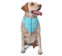 Quteprint Dog Cat Scarf Triangle Bib Bandana - Light Blue Wooden Plank Soft Breathable Pet Scarf for Small Dogs Cats, Washable Pet Decor for Feeding & Outdoor