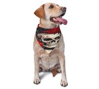 Quteprint Dog Cat Scarf Triangle Bib Bandana - Rose Flower Skull Soft Breathable Pet Scarf for Small Dogs Cats, Washable Pet Decor for Feeding & Outdoor
