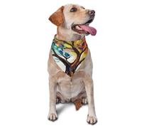 Quteprint Dog Cat Scarf Triangle Bib Bandana - Tree Life Leaves Colorful Soft Breathable Pet Scarf for Small Dogs Cats, Washable Pet Decor for Feeding & Outdoor