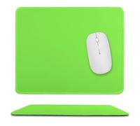 Quteprint Gaming Mouse Pad with Non-Slip Rubber Base, Fluorescent Green Washable Desk Computer Mouse Mat, Stitched Edges Mouse Pads Ideal for Gamers, Office & Home Use