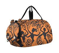 Quteprint Kids Sports Duffel Bag for Boys & Girls - African Women Print Dancing 100% Polyester Gym Bag with Separate Shoe Compartment, Adjustable Shoulder Strap, Compact Travel & Workout Gear Bag