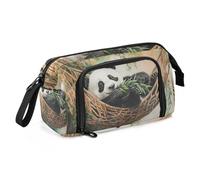 Quteprint Large Capacity Pencil Case, Cute Sleeping Panda Portable Pencil Bag Pen Case Pouch with Zipper, Office School Stationery Bag Pencil Box Holder for Teens Girls Boys Adults Student