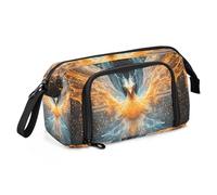 Quteprint Large Capacity Pencil Case, Phoenix Animal Portable Pencil Bag Pen Case Pouch with Zipper, Office School Stationery Bag Pencil Box Holder for Teens Girls Boys Adults Student