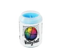 Quteprint Rainbow Volleyball Sport Dog Paw Cleaner Cup - Pet Foot Washer with Soft Silicone Brush, Portable Muddy Paw Cleaner for Small, Medium, Large Breed Dogs & Cats (2.56x2.56x4.53inch)