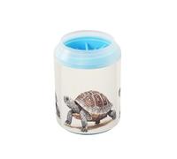 Quteprint Sea Ocean Animal Turtle Dog Paw Cleaner Cup - Pet Foot Washer with Soft Silicone Brush, Portable Muddy Paw Cleaner for Small, Medium, Large Breed Dogs & Cats (2.56x2.56x4.53inch)