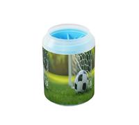 Quteprint Sport Soccer Football Net Dog Paw Cleaner Cup - Pet Foot Washer with Soft Silicone Brush, Portable Muddy Paw Cleaner for Small, Medium, Large Breed Dogs & Cats (2.56x2.56x4.53inch)