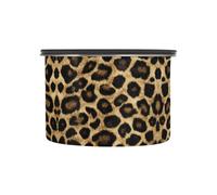 Quteprint Stainless Steel Coffee Storage Containers with Airtight Lid, Animal Leopard Print Skin 30oz Food Storage Container Kitchen Canister for Tea, Coffee Beans, Ground, Sugar Storage