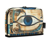 Quteprint Standing Pencil Case - Ancient Egyptian Hieroglyphics Pencil Bag Stationery Pouch, Portable Makeup Cosmetics Bag, Desk Organizer for School, Office, Students Teens Boys & Girls