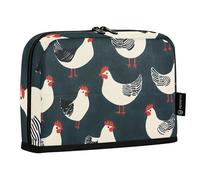 Quteprint Standing Pencil Case - Chick Rooster Patterns Pencil Bag Stationery Pouch, Portable Makeup Cosmetics Bag, Desk Organizer for School, Office, Students Teens Boys & Girls