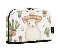 Quteprint Standing Pencil Case - Cute Fluffy Sheep Cactus Pencil Bag Stationery Pouch, Portable Makeup Cosmetics Bag, Desk Organizer for School, Office, Students Teens Boys & Girls