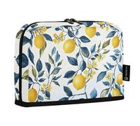 Quteprint Standing Pencil Case - Lemon Tree Branch Flower Pencil Bag Stationery Pouch, Portable Makeup Cosmetics Bag, Desk Organizer for School, Office, Students Teens Boys & Girls