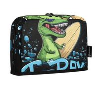 Quteprint Standing Pencil Case - Sea Snowboard Dinosaur Pencil Bag Stationery Pouch, Portable Makeup Cosmetics Bag, Desk Organizer for School, Office, Students Teens Boys & Girls