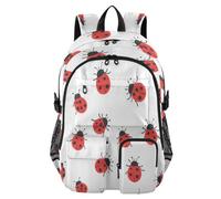 Quteprint Student Laptop Backpack, Animal Ladybugs Pattern 30L Travel Daypack for Teens College, Casual School Shoulder Bag for Women Men Boys Girls, Fits 14 inch Laptop