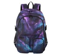 Quteprint Student Laptop Backpack, Galaxy Nebula Star 30L Travel Daypack for Teens College, Casual School Shoulder Bag for Women Men Boys Girls, Fits 14 inch Laptop